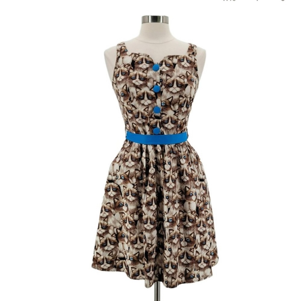 IN SEARCH OF RETROLICIOUS GRUMPY CAT DRESS IN 2XL